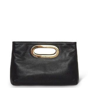Michael Kors black leather clutch